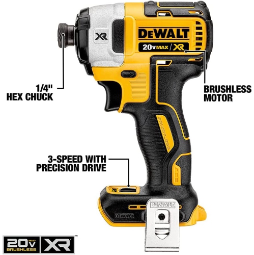 NEW - DEWALT DCK283D2 20-Volt MAX Brushless Compact Drill + 3-speed Impact Driver Combo Kit