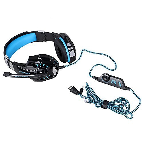 KOTION Each G9000 3.5mm Game Gaming Headphone Headset Earphone Headband with Microphone LED Light for Laptop Tablet