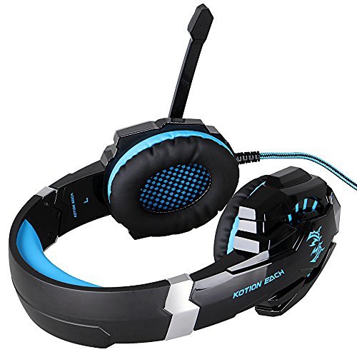 KOTION Each G9000 3.5mm Game Gaming Headphone Headset Earphone Headband with Microphone LED Light for Laptop Tablet