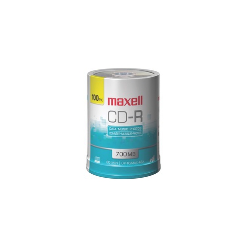 Maxell CD Recordable Media - CD-R - 48x - 700 MB - 100 Pack Spindle