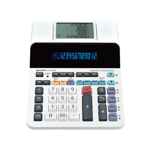 Calculatrice imprimante Power Battery de Sharp - Blanc