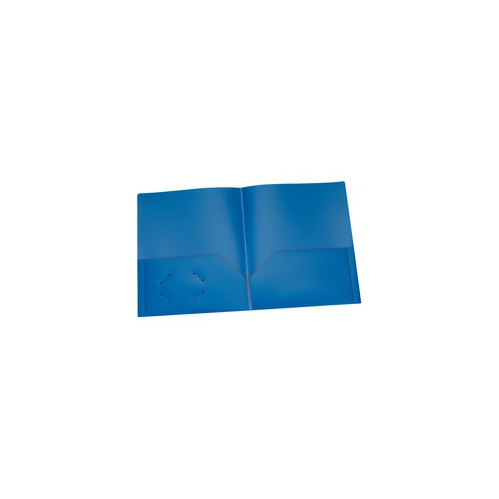 Oxford Blue Two Pocket Poly Portfolio