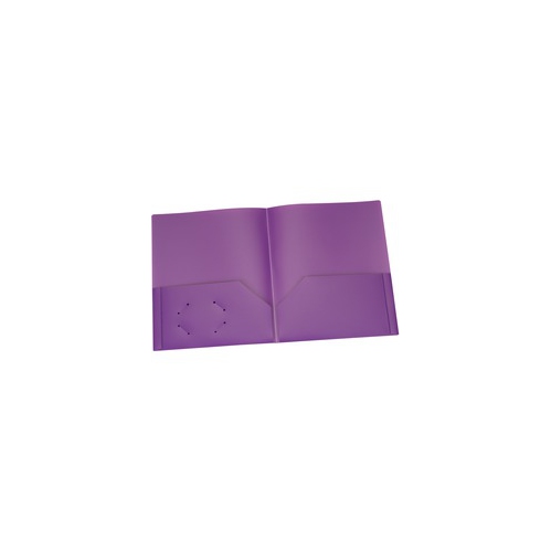 Oxford Purple Two Pocket Poly Portfolio