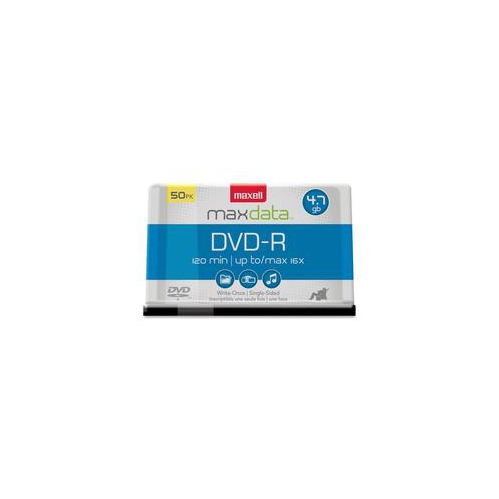 Disques DVD enregistrables de Maxell - DVD-R - 16x - 4.70 Go - Paquet cylindrique de 50