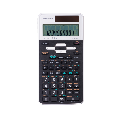 Sharp Battery & Solar Power Scientific Calculator - Black, White