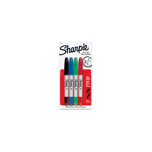 SHARPIE  Twin-Tip Markers (32174Pp) I didn't know Sharpie offered this permanent black marker with one small point end and the other a micro point