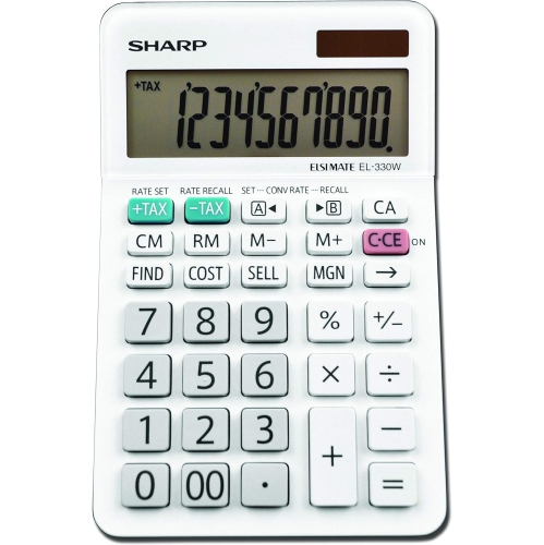 Sharp Calculators EL-330WB 10-Digit Professional Desktop Calculator