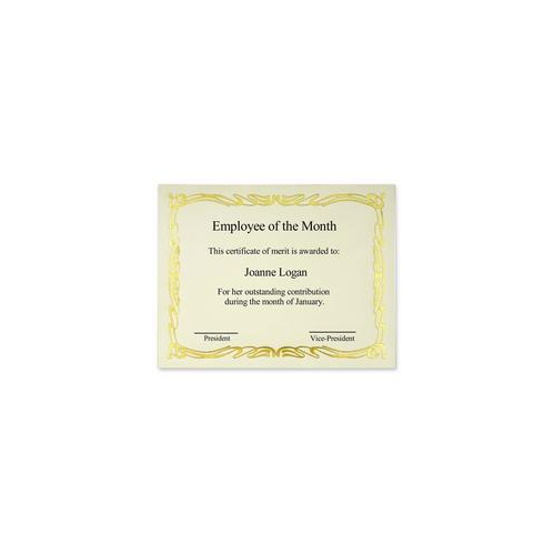 First Base Deco Gold Foil/Linen Certificate
