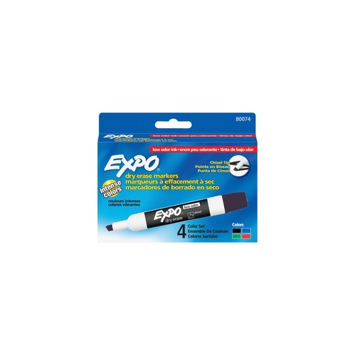 Expo Low-Odor Dry Erase Chisel Tip Markers