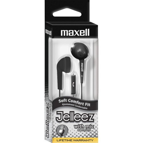 Maxell Jelleez Soft Ear Buds - Black -