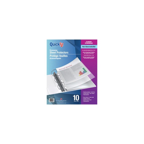 QuickFit Non-glare Economy Sheet Protectors