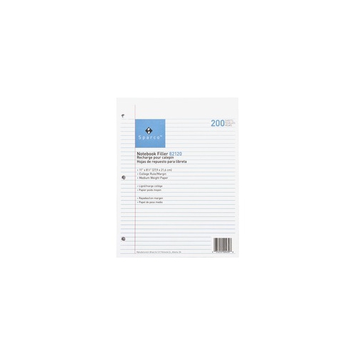 Sparco Notebook Filler Paper - Letter