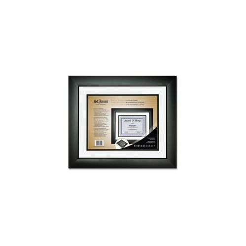 First Base Tuxedo Black Double Matte Certificate Frame