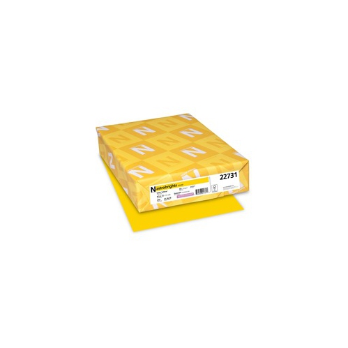 Astrobrights Color Cardstock, 65 lb, 8.5 x 11, Solar Yellow, 250/Pack  (22731)