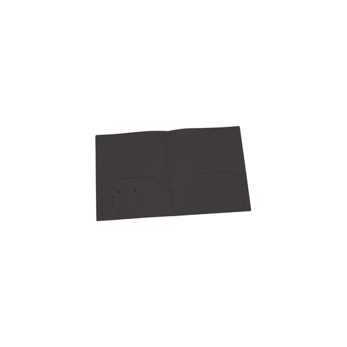 Oxford Black Two Pocket Poly Portfolio