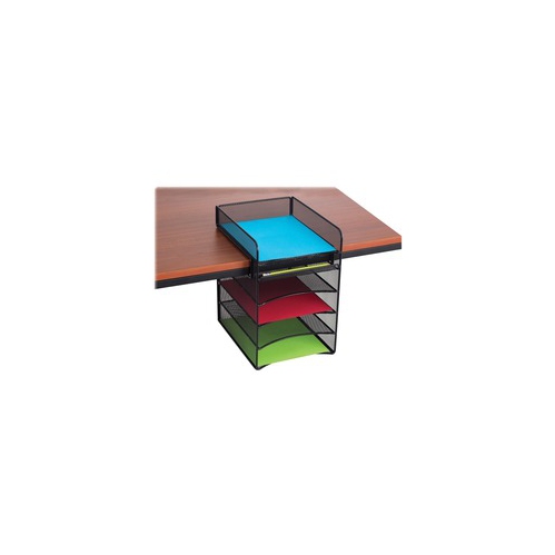 Safco – rangement de bureau horizontal à suspendre, onyx