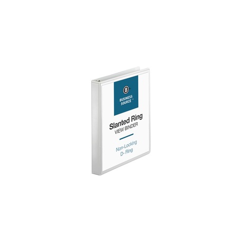 Business Source Basic D-Ring White View Binders