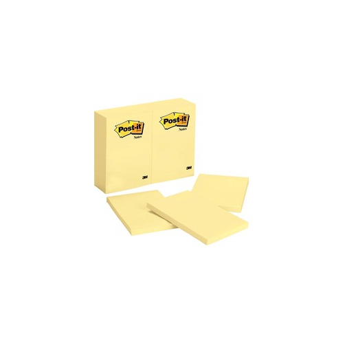 POST-IT  Notes, 4 In X 6 In, Canary Yellow (659)