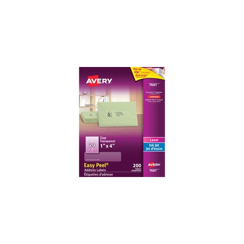 AVERY  1"x4" Easy Peel Address Labels (7661)