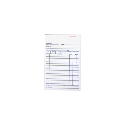 BUSINESS SOURCE  All-Purpose Carbonless Forms Book (39552)