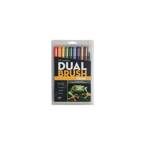 Tombow Dual Brush Art Pen 10-piece Set - Secondary Colours