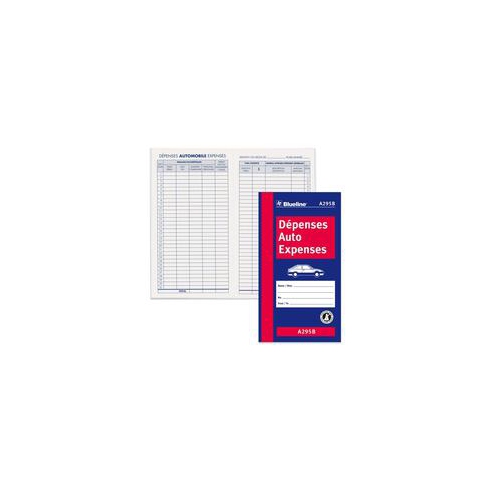 BLUELINE  Bilingual Auto Expense Log Book (A295B)