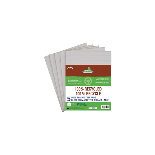 HILROY  100% Recycled Wide Ruled Letter Pad (51056)