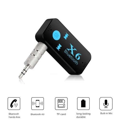 Adaptateur Bluetooth auxiliaire de voiture portable, adaptateur audio mains  libres pour récepteur Bluetooth, kits de voiture Bluetooth avec récepteur