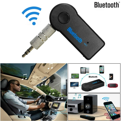 Adaptateur Bluetooth sans fil récepteur audio auxiliaire 3,5 mm microphone stéréo pour l’auto