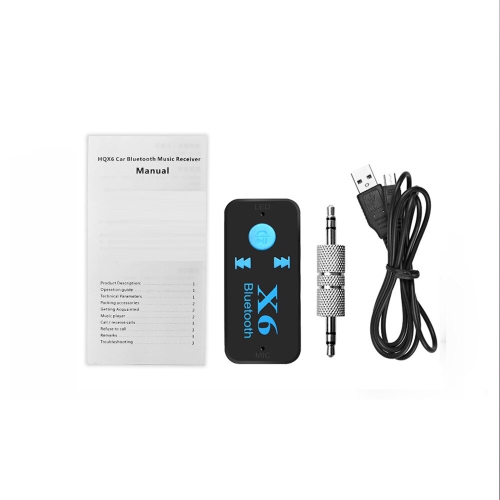 Wireless Bluetooth Adapter 3.5mm Aux Audio Music Receiver Stereo Car Mic - Free Shipping