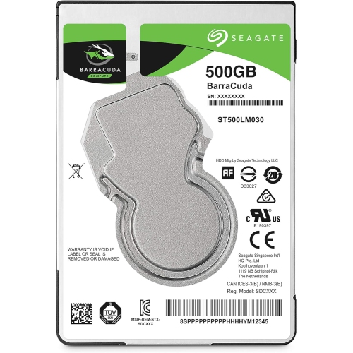 Seagate BarraCuda 500GB Internal Hard Drive HDD – 2.5 Inch SATA 6 Gb/s 5400 RPM 128MB Cache for PC Laptop – Frustration Free Packaging