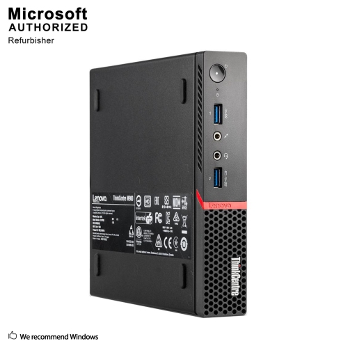 Refurbished - Lenovo ThinkCentre M900 Tiny,Intel Quad Core i5 6600T up to 3.5G,8G DDR4,512G SSD,WiFi,BT,Win10 Pro 64 Bit (EN/FR)