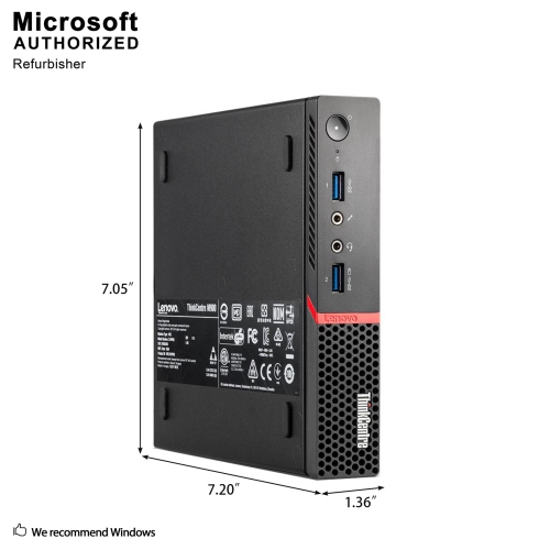 Refurbished - Lenovo ThinkCentre M900 Tiny,Intel Quad Core i5 6600T up to 3.5G,8G DDR4,512G SSD,WiFi,BT,Win10 Pro 64 Bit (EN/FR)