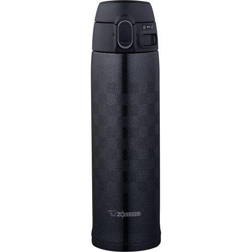 ZOJIRUSHI Flip-Open Stainless Water Bottle SM-TAE48SA - 16oz Ichimatsu Black