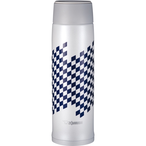 ZOJIRUSHI Twist-Open Stainless Water Bottle SM-NAE48SA - 16oz Ichimatsu White