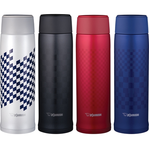 ZOJIRUSHI Twist-Open Stainless Water Bottle SM-NAE48SA - 16oz Ichimatsu Black