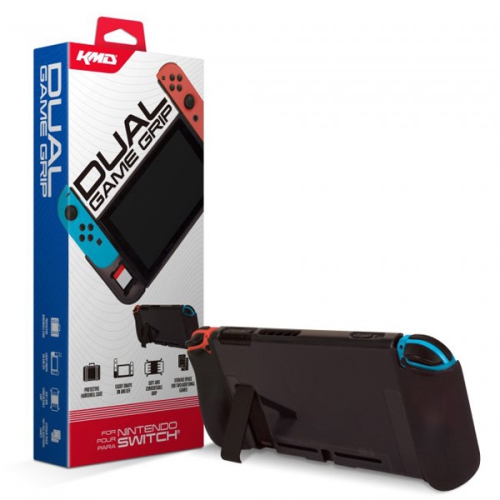 KMD Dual Game Grip Case for Switch, Smoke Black