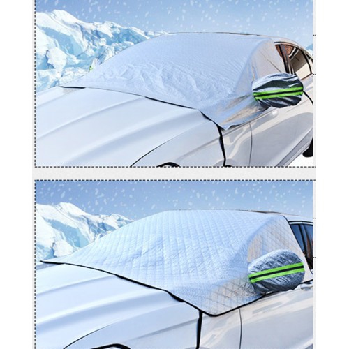 Housse de voiture 170T couleur argent pour neige imperméable avec poche  miroir 