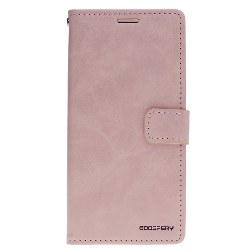 Final Sale! TopSave Goospery Bluemoon Card Slot w/Magnetic Clip Leather Folio Wallet Flip For Samsung Galaxy A20S, Rose Gold