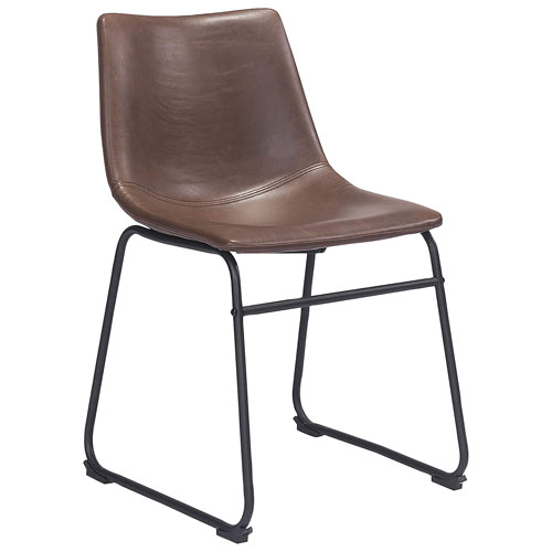 Jaie Modern Faux Leather Dining Chair - Brown