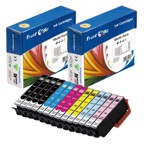 PRINTOXE® T277XL Reman 14 Ink Cartridges 2 Sets + 2 BK High Yield T277 for Epson Expression Photo XP-850 XP-860 XP-950 XP-960