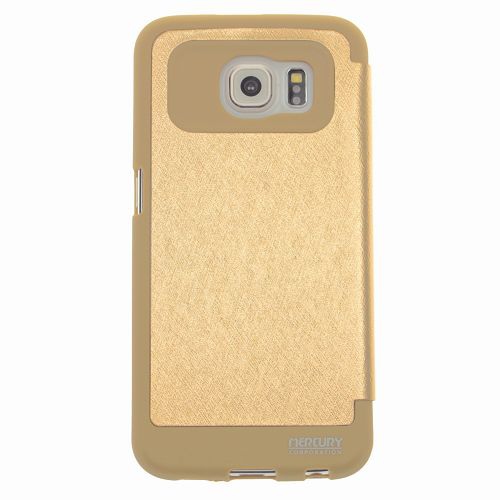 CLEARANCE SALE! FINAL SALE! Samsung S6 Goospery Bumper View Flip, Gold