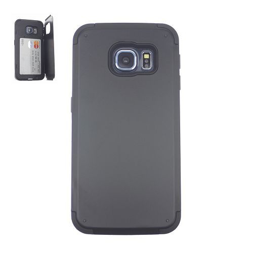 No Package Samsung Galaxy S6 Black Inverse Advanced Armor Stand Case Card Wallet