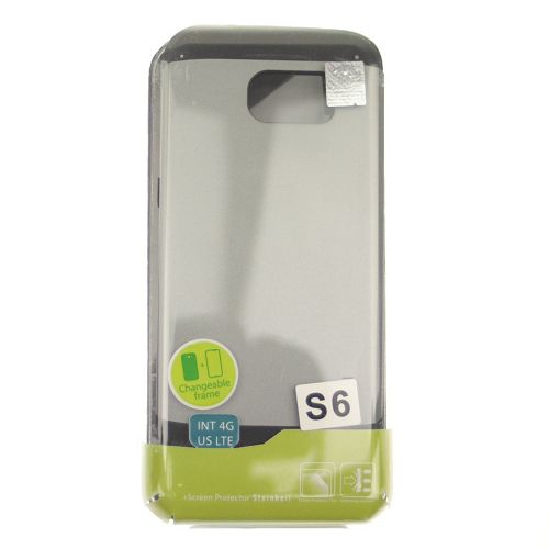 No Package Samsung S6 Matt Dual Layer Armor Case, Black