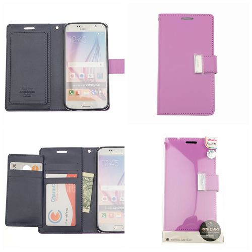 Samsung S6 Goospery Rich Diary Case, Purple