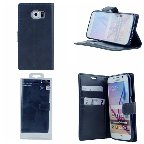 Étui Samsung S6 Goospery Bluemoon Diary, bleu marine