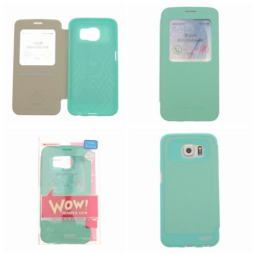 CLEARANCE SALE! FINAL SALE! Samsung S6 Goospery Bumper View Flip, Teal