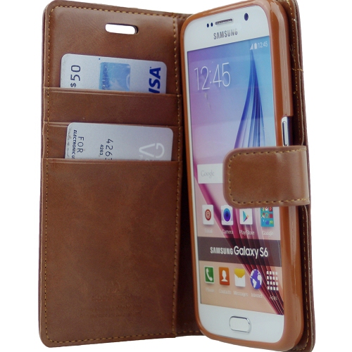 Samsung S6 Goospery Bluemoon Diary Case, Brown