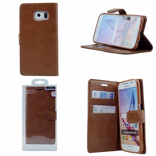 Samsung S6 Goospery Bluemoon Diary Case, Brown