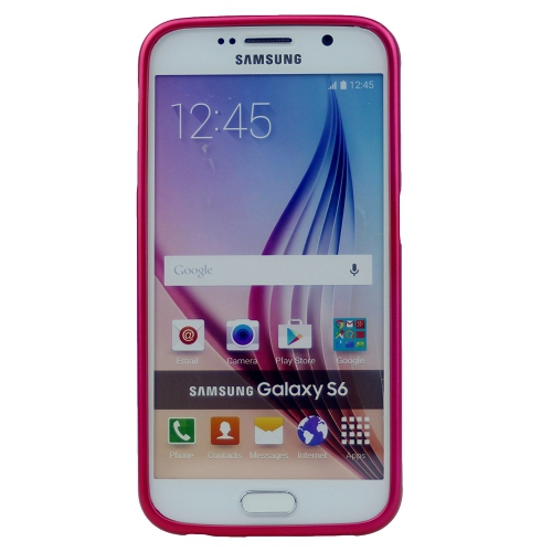 Samsung S6 Goospery iJelly Metal Case, Hot Pink